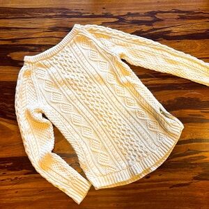 LL bean cotton fisherman sweater size xxs